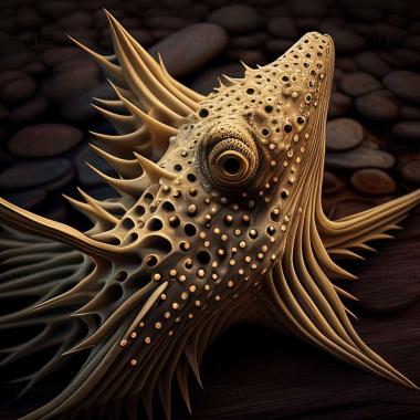 3D model Star ancistrus fish (STL)